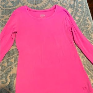 Justice long sleeve pink tee